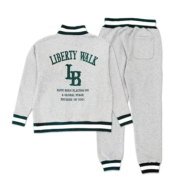 Lb Jumper And Joggers Set Thorn Logo Grey 1