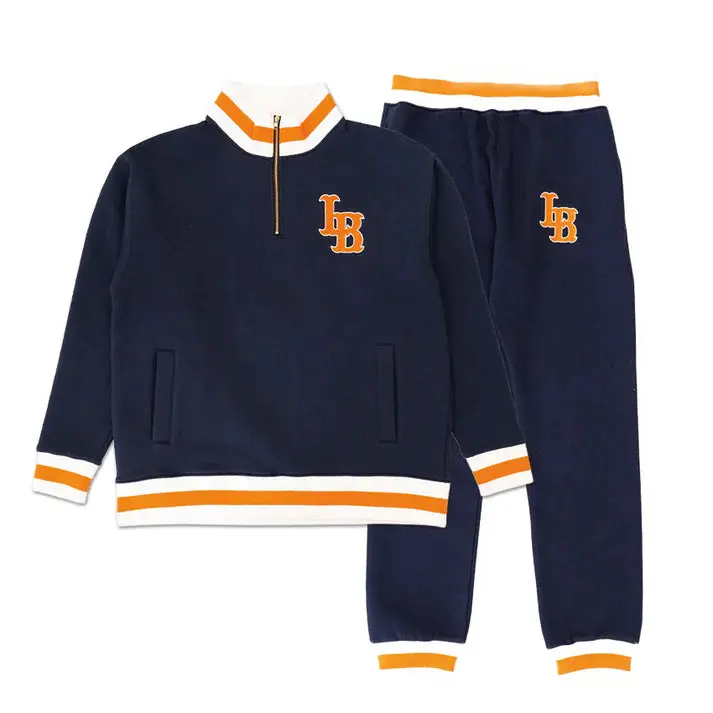 Lb Jumper And Joggers Set Thorn Logo Navy 1