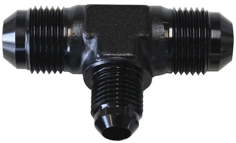 Flare An Stepped Tee Fitting – -8An Main With -6An Side Port (Af831-06-08Blk) 1