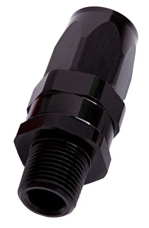 1/2" Male Npt To -10An Tapered Swivel Hose Fitting – Af830-10-08Blk Straight End 1