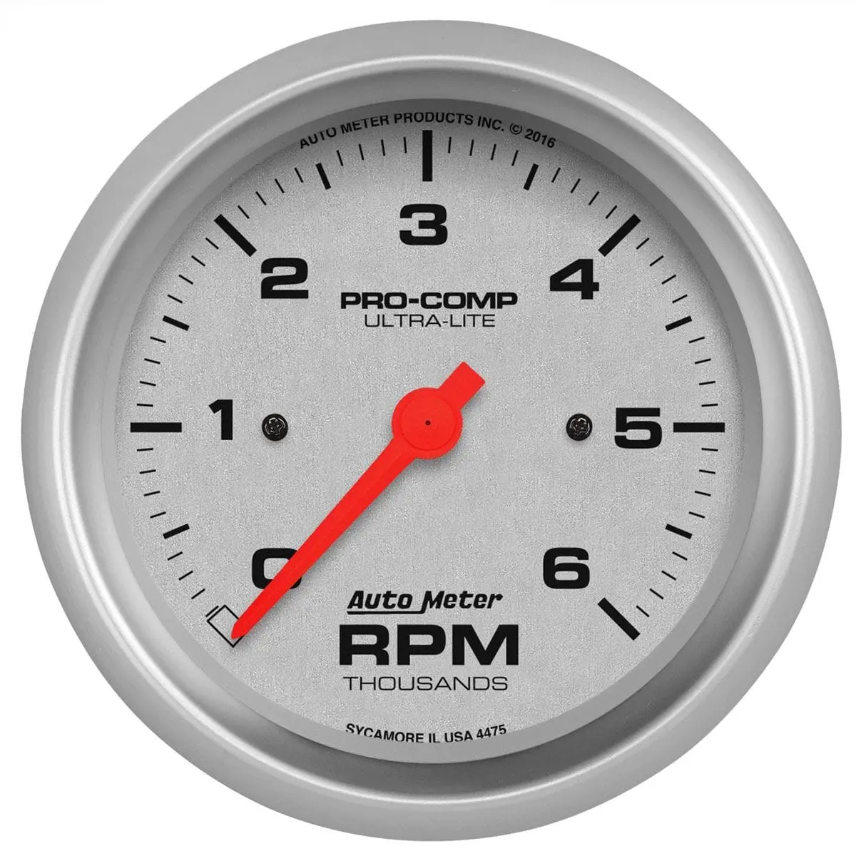 Ultra-Lite Tachometer — 2-1/16" Electric Analog Gauge With Led Shift Light (Au4475) 1