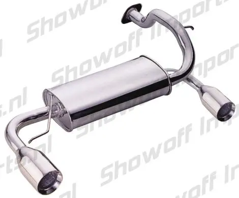Honda Crx 88-91 Stainless Axle Back Twin Exhaust System [Six] 1