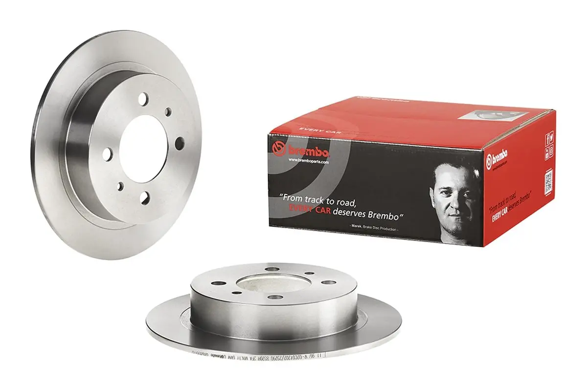 Brembo 08.6899.10 Uv-Coated Premium Brake Rotors – Drilled & Slotted 1