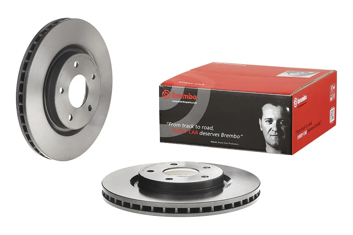 Brembo Uv-Coated Premium Brake Rotors — Drilled & Slotted, Corrosion Resistant (09D93711) 1