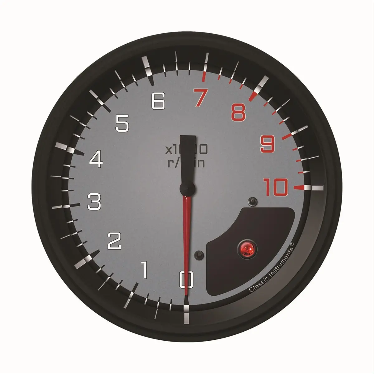 Classic Instruments Ax71Gblf Auto Cross Gray Tachometer – 5-Inch Analog Tach With Led Backlighting 1