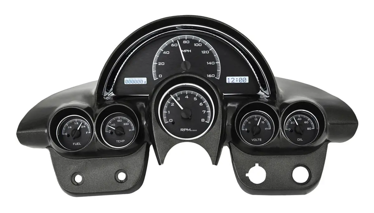Dakota Digital Vhx-58C-Vet-K-W Analog Gauge System – Direct-Fit Retrofit Kit 1