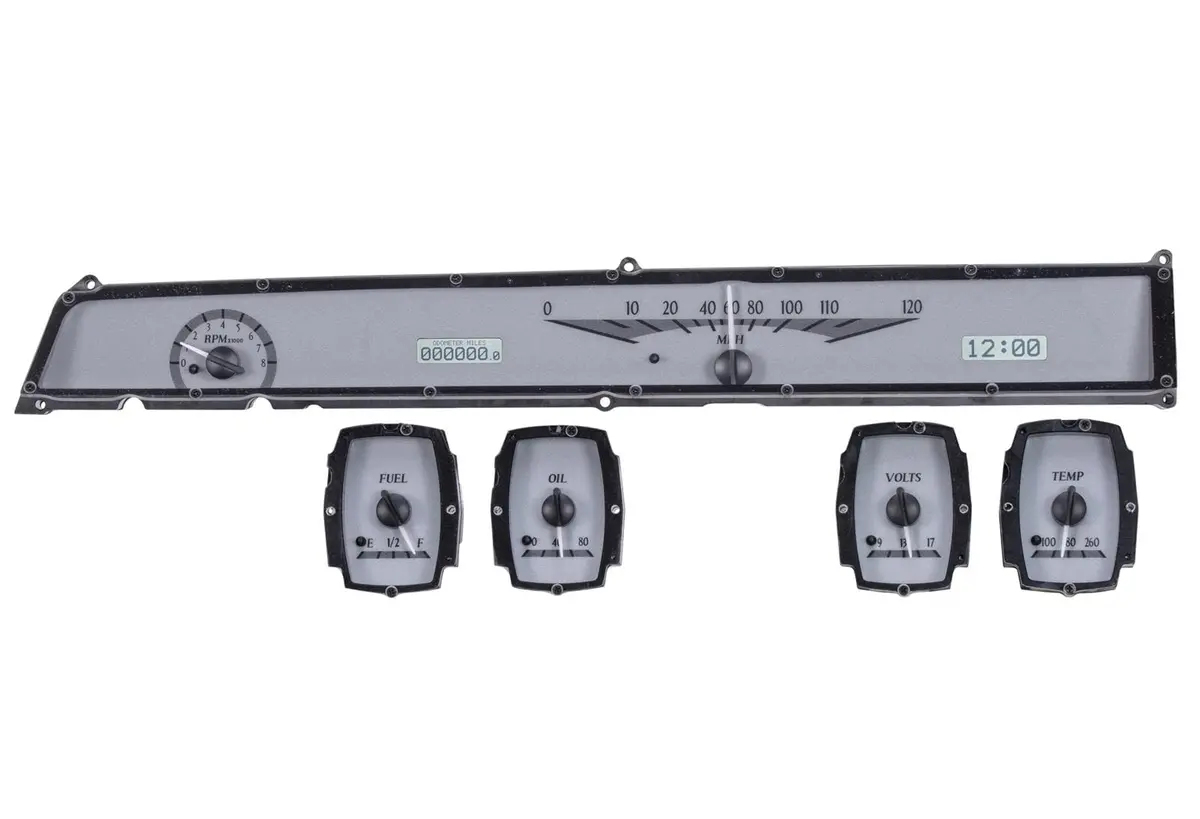 Dakota Digital Vhx-64L-S-W Analog Gauge System – Direct-Fit Replacement For Classic Dashboards 1