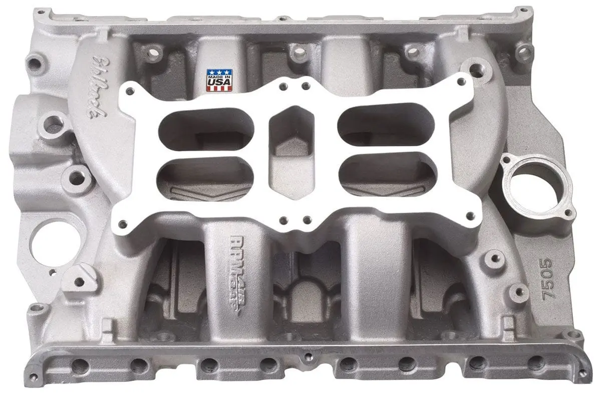 Rpm Ed7505 Air-Gap Dual Quad Intake Manifold – Aluminum, Carburetor-Compatible 1