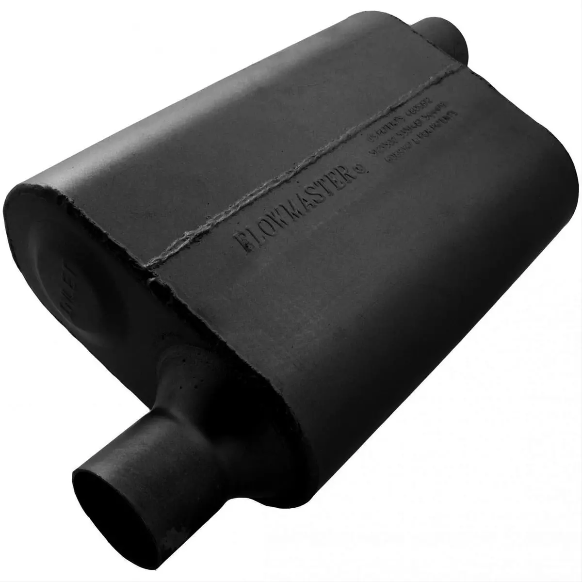 Flowmaster 40-Series Delta Flow Muffler — Single-Inlet, Dual-Outlet, Aggressive Tone (942443) 1