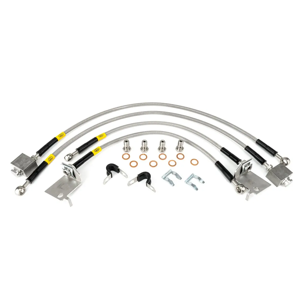 Hel Steel Braided Brakelines Set 4X Ford Mustang 6Th Gen 1