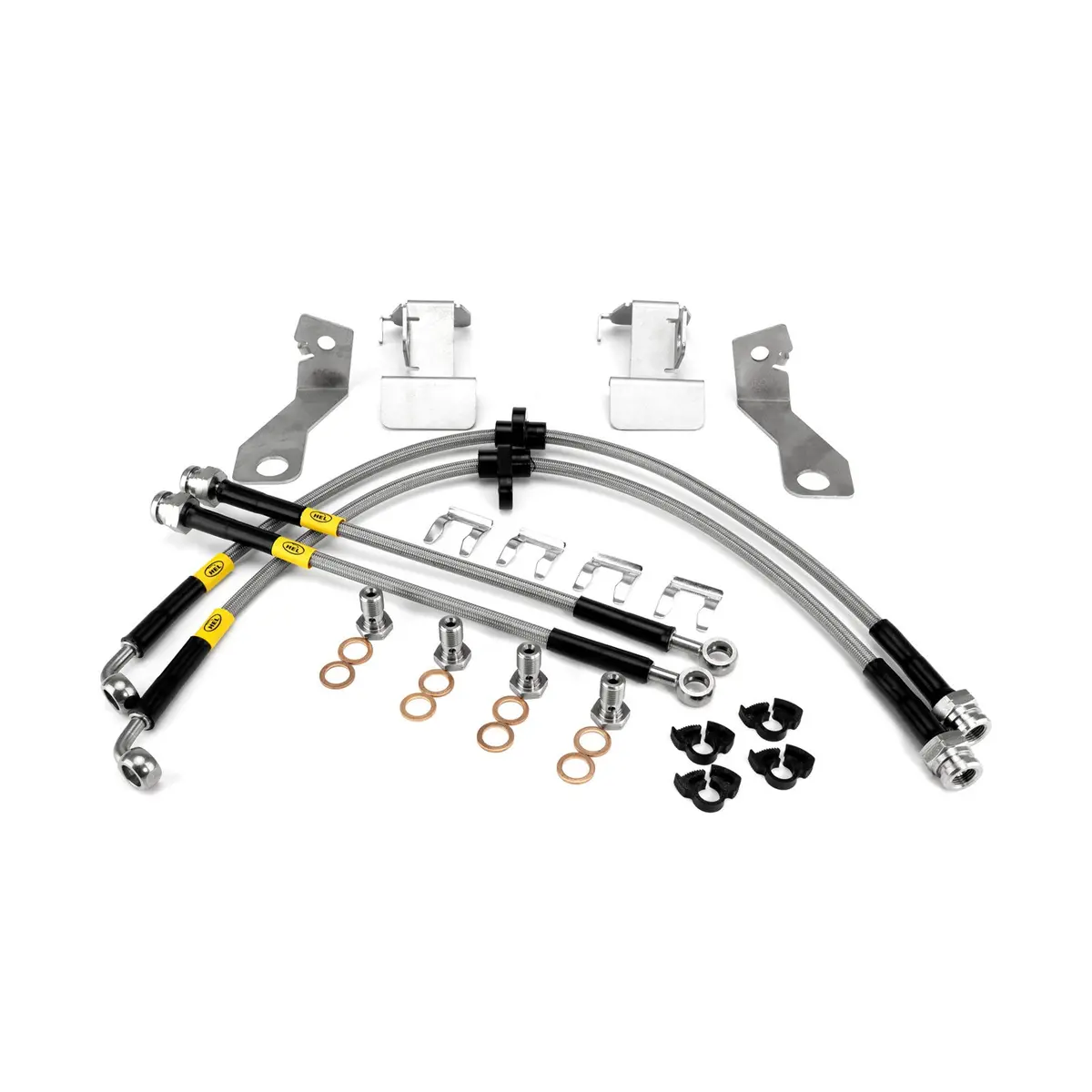 Ford Mustang All Engines 05-14 Braided Hel Brakelines (4X) 1