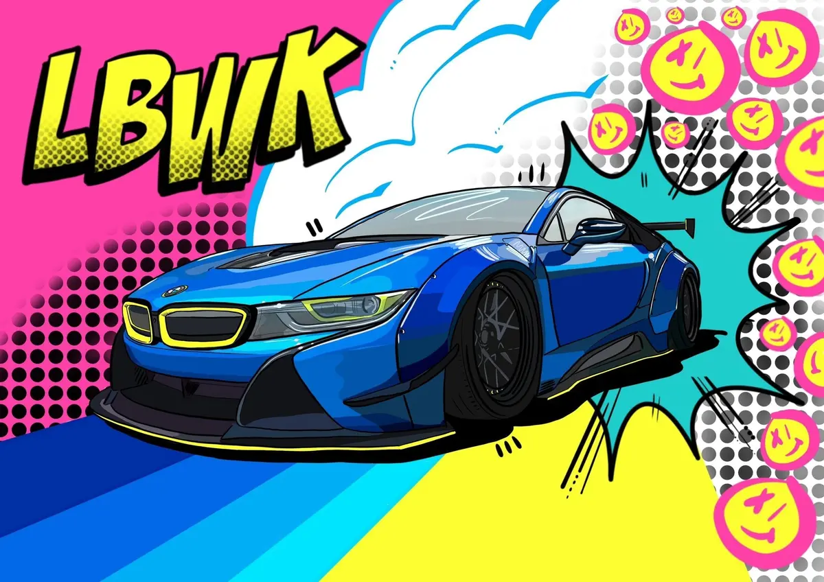Liberty Walk Limited Edition Bmw I8 Print 1/20 1