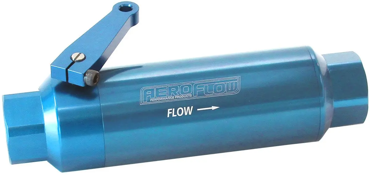 Blue 60-Micron Pro-Series Inline Fuel Filter With Integrated Ball Valve (Af66-2051) 1