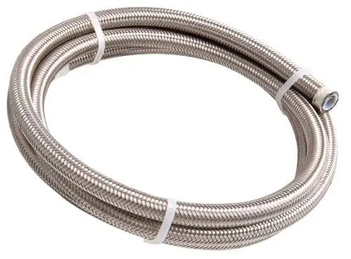 Ptfe-Lined Stainless Braided Hose – 20-Series, -12An, 2-Meter Length For Fuel Or Oil Applications 1