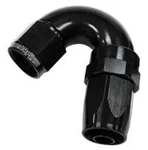 150 Series Tapered Swivel Hose Fitting – -6An, 150° Angle, Black Anodized (Af155-06Blk) 1