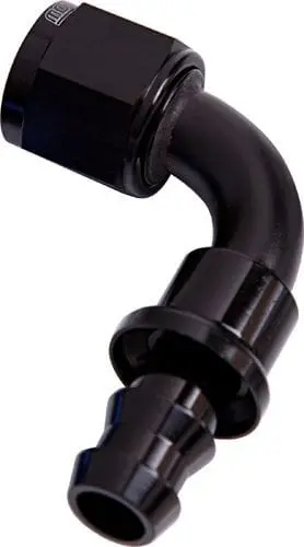 Earl’S 400 Series Push-Lock 90° An Hose Fitting – -4An Black Anodized (Af403-04Blk) 1