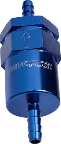 High-Flow Billet Aluminum Fuel Filter – 30-Micron Filtration With 1/2-Inch Barb Inlet/Outlet 1