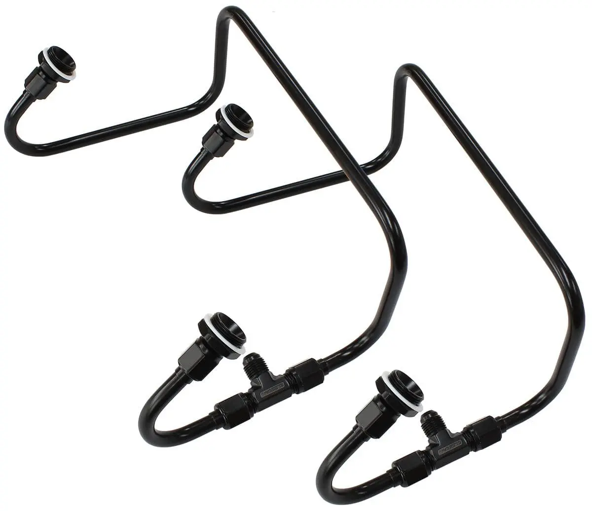 Black Stainless Steel Dual-Inlet Fuel Line Kit – Af30-2671Blk 1