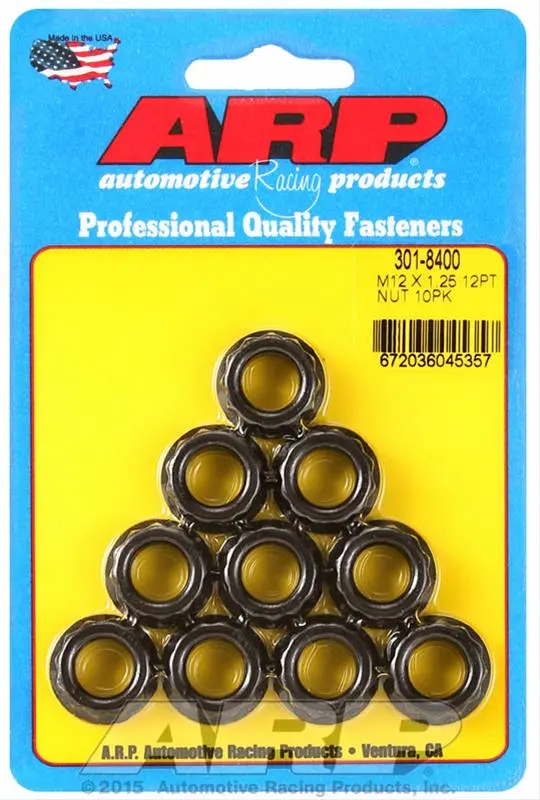 Arp 301-8400 12-Point Heavy-Duty Engine Nuts – Grade 8740 Chromoly Steel 1