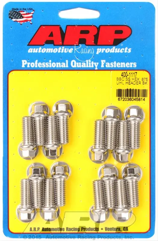 Arp Header Fastener Kit – Precision-Machined Stainless Steel Bolts (400-1117) 1