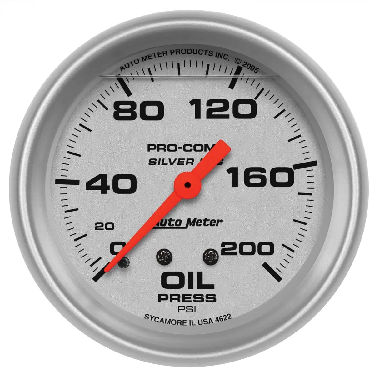 Autometer Pro-Comp Silver-Face Mechanical Gauge – 4622 1