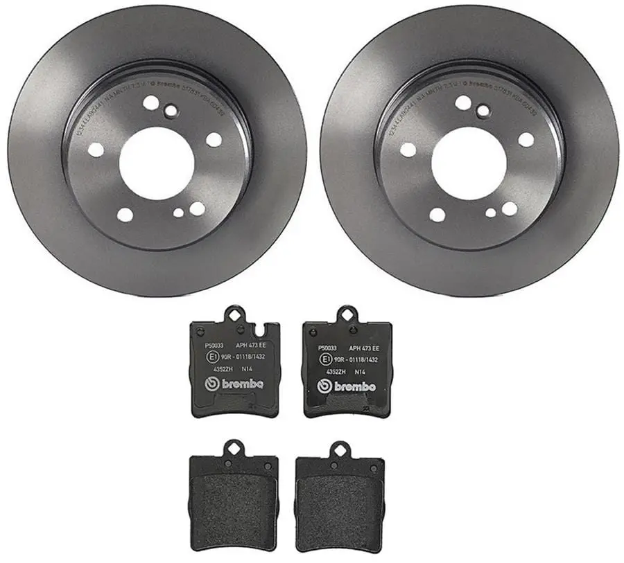 Brembo Direct-Fit Brake Kit: Rotors & Semi-Metallic Pads (Kt04123) 1