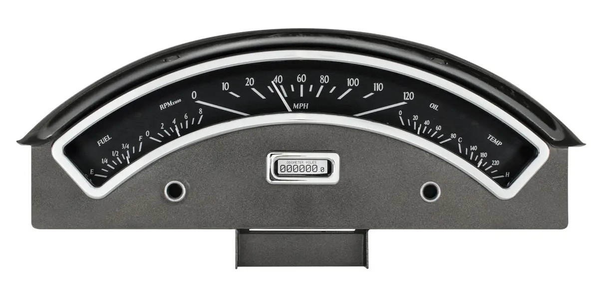 Dakota Digital Vhx-57F-K-W Direct-Fit Analog Gauge Cluster For Classic Ford Broncos 1
