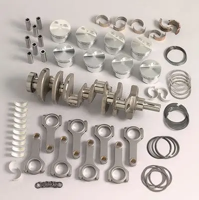 Eagle B14006030 Competition Rotating Assembly – Balanced Forged Crankshaft, Rods, And Pistons Kit 1