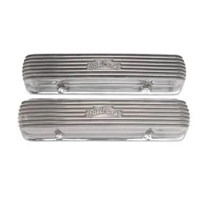 Edelbrock Classic Valve Covers – Cast Aluminum, Oe-Style Fit (4130) 1