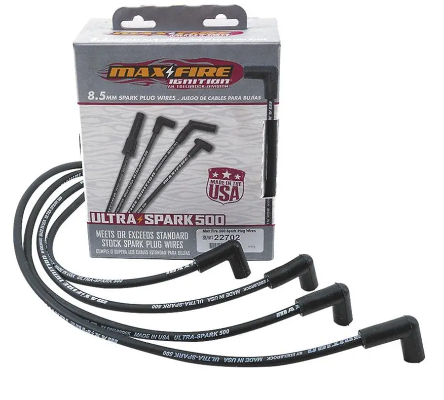Edelbrock 22702 Max-Fire Ultra-Spark 8Mm Spark Plug Wire Set 1