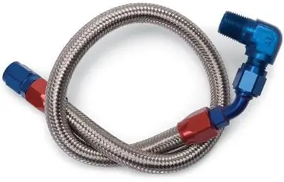 Edelbrock Stainless Steel Braided Fuel Lines – 3/8" Id, 24" Length 1