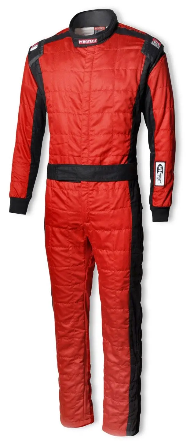 Sportsman Deluxe Sfi 3.2A/5 Certified One-Piece Race Suit – Two-Layer Red Fire Suit 1